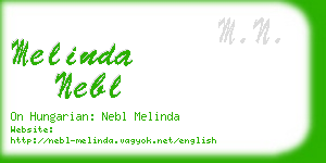 melinda nebl business card